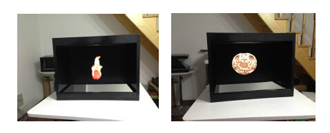 4 পক্ষের গ্লাসের জন্য holographic 3D প্রদর্শন / holographic প্রদর্শন সিস্টেম / প্রদর্শন প্রদর্শন
